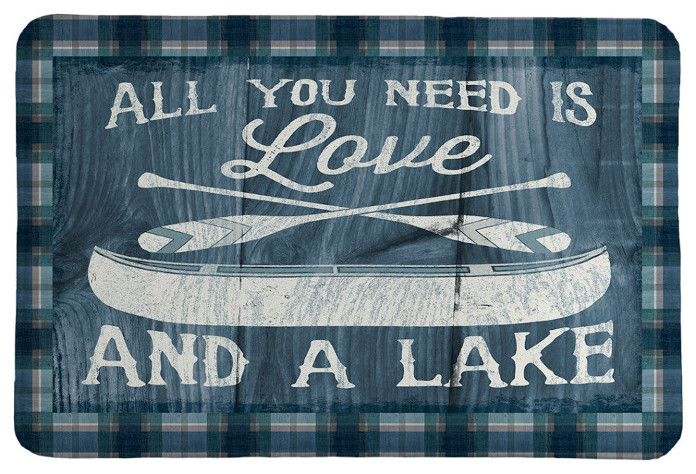 Laural Home Up North Lake Love Memory Foam Rug