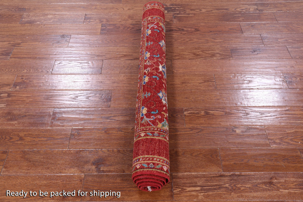 4' 2" X 5' 10" Hand-Knotted Persian Tabriz Rug Q10459