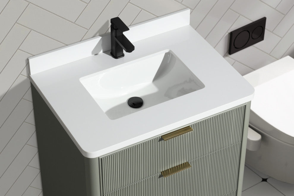 Ari Kitchen and Bath Aria 30" Freestanding Bathroom Vanity Sage