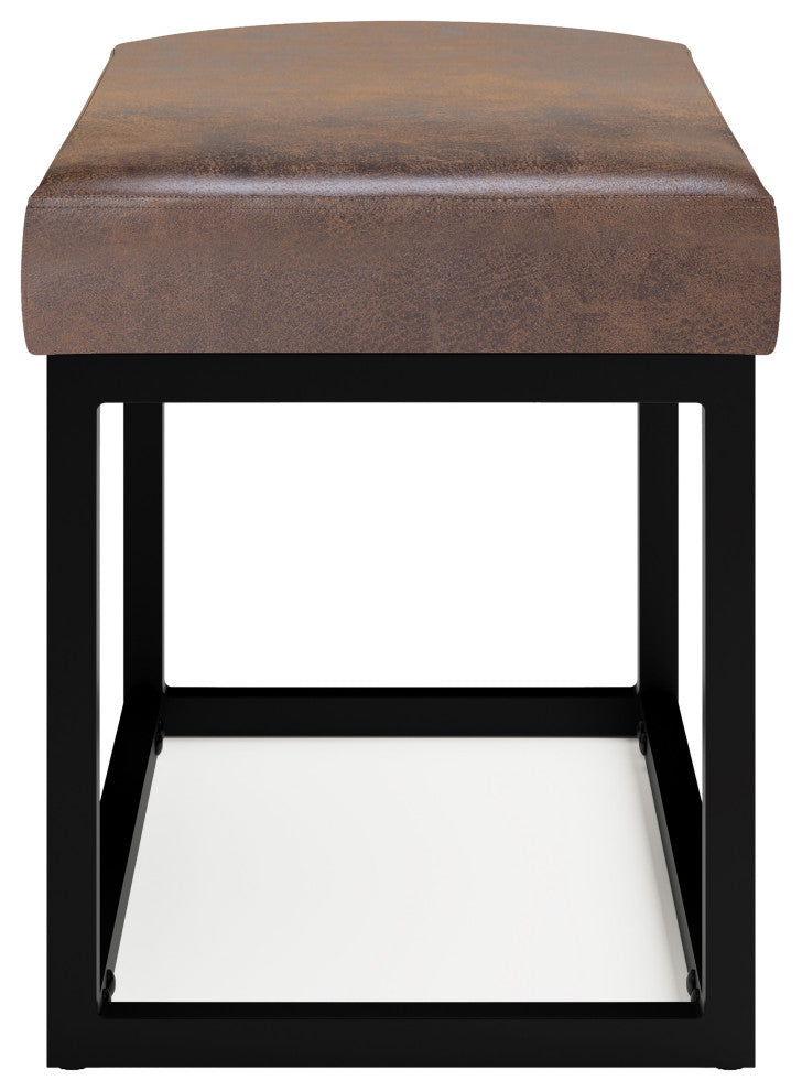 Reynolds Small Bench, Distressed Chestnut Brown