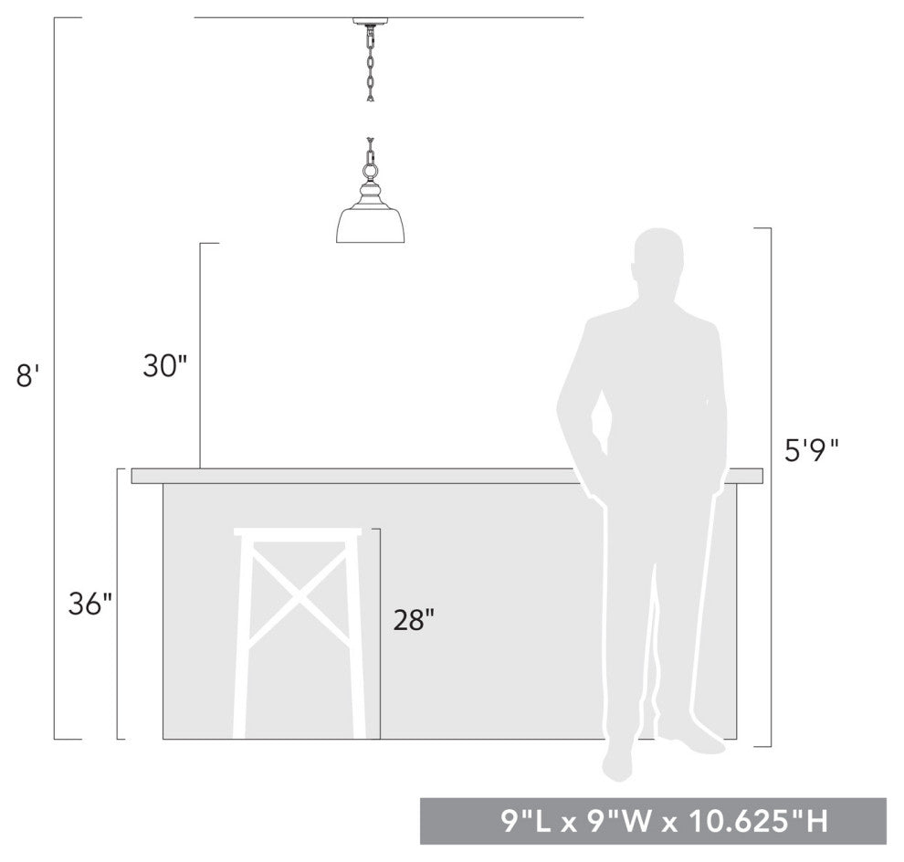 Golden Lighting 0316-M1L Holmes 9"W Mini Pendant - Rubbed Bronze