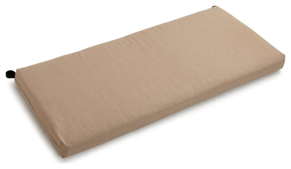 45"x19" Outdoor Spun Polyester Loveseat Cushion, Sandstone