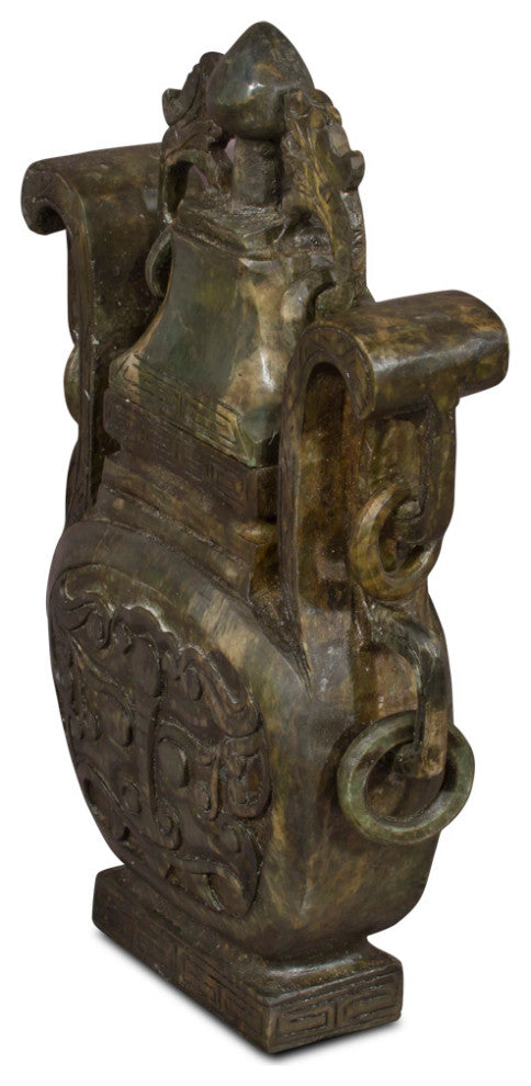 Hand Carved Imperial Style Chinese Jade Urn with Removable Lid