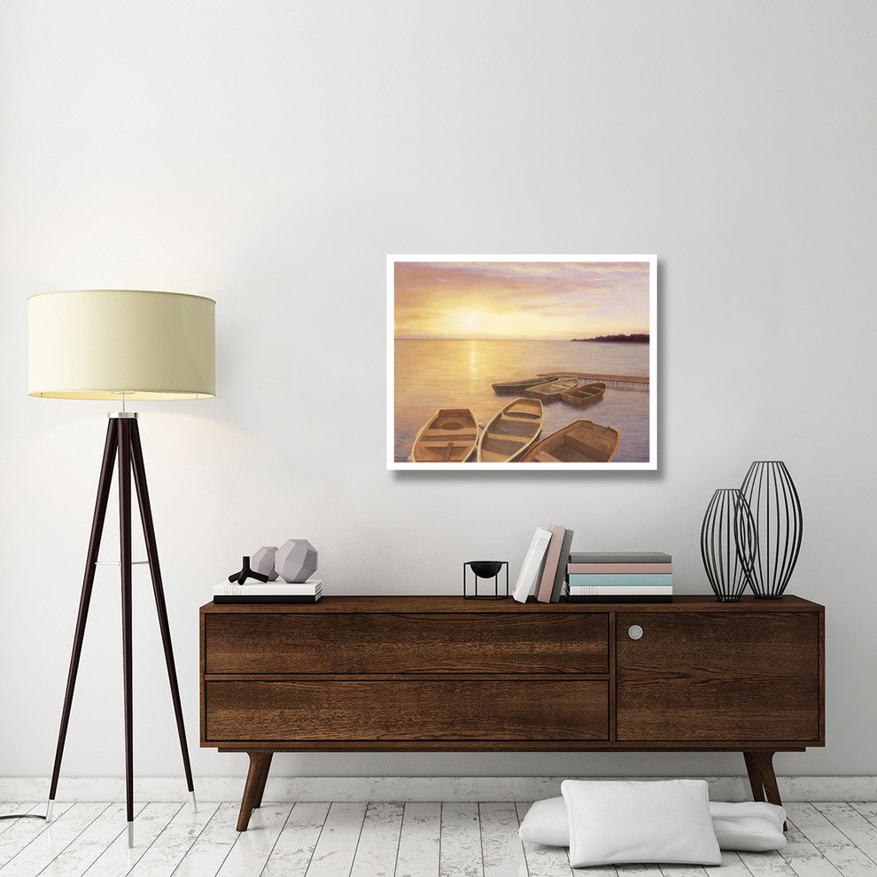 "Boats At Dock" Digital Paper Print by Diane Romanello, 37"x30"