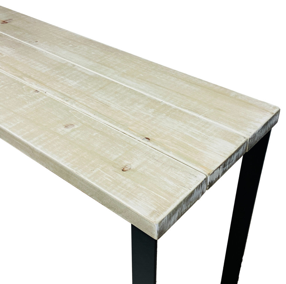 Barn Walls Bedroom Console Table Accent Table, Handcrafted, Sagewash, 48" Length