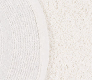 Double Ruffle Collection Bath Rugs Set, 24x40 Rectangle, Ivory