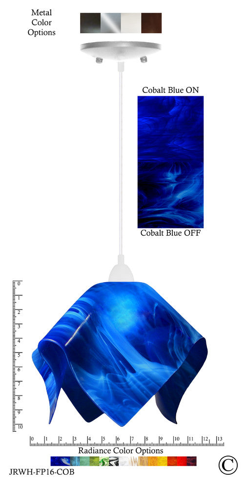 Jezebel Radiance Flame Large Pendant, Cobalt Blue