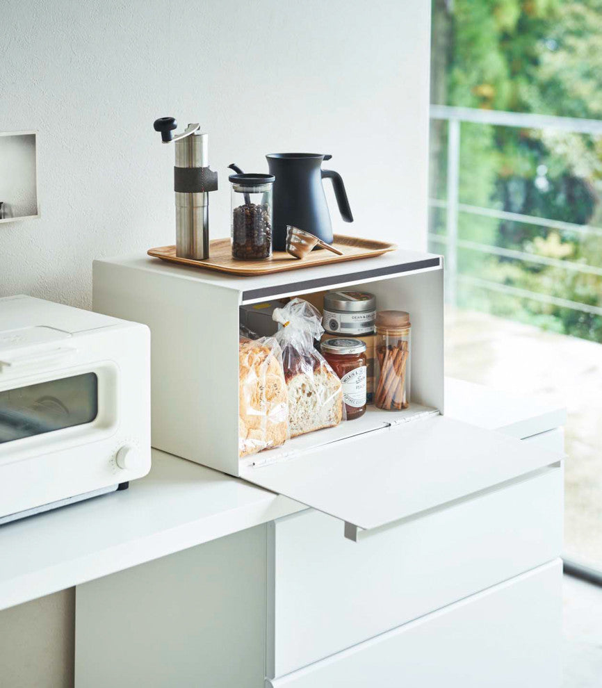 Tower Bread Box, White