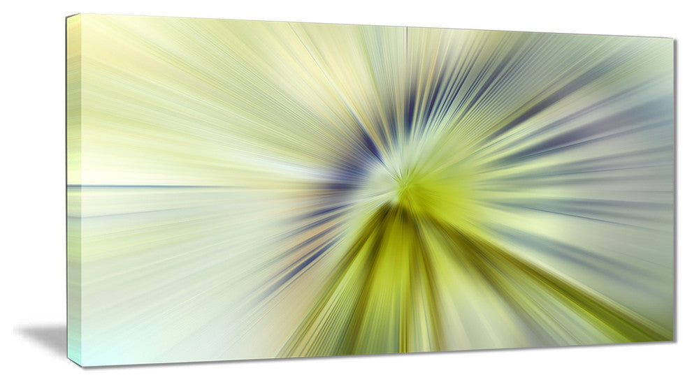 "Rays of Speed Green Purple" Abstract Digital Canvas Print