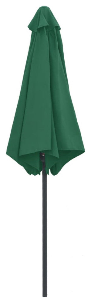 Vidaxl Outdoor Parasol With Aluminum Pole 106.3"x96.9" Green