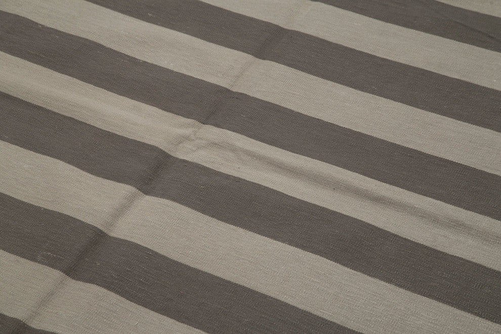 Rug N Carpet - Handmade Wool 6' 0'' x 9' 1'' Geometric Dhurrie Kilim Rug
