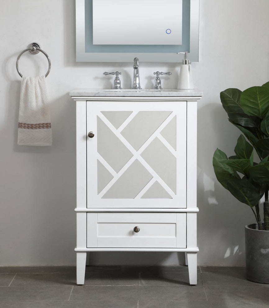 Elegant VF30224WH 24"Single Bathroom Vanity Set, White