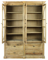 Manhattan Beach 4 Drawer 4 Door Bookcase, Natural