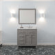 Caroline Parkway 36" Bath Vanity, Gray With Marble Quartz Top