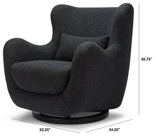 Solstice Swivel Glider, Black Boucle