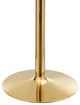 Verne 40" Round Terrazzo Dining Table, Gold White