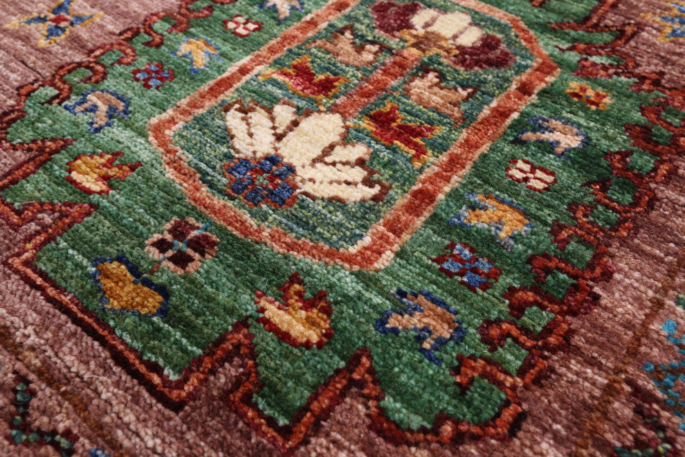 5' 8" X 8' 0" Fine Turkmen Ersari Handmade Wool Rug - Q12229