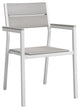 White Light Gray Maine Dining Outdoor Patio Armchair