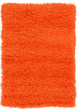 Unique Loom Tiger Orange Solid Shag 2'x3' Area Rug