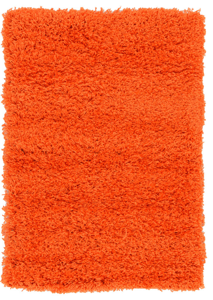 Unique Loom Tiger Orange Solid Shag 2'x3' Area Rug