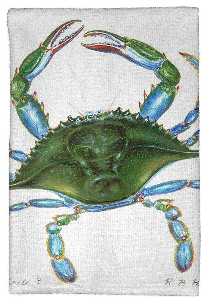 Blue Crab - Female Kitchen Towel - Two Sets of Two (4 Total)