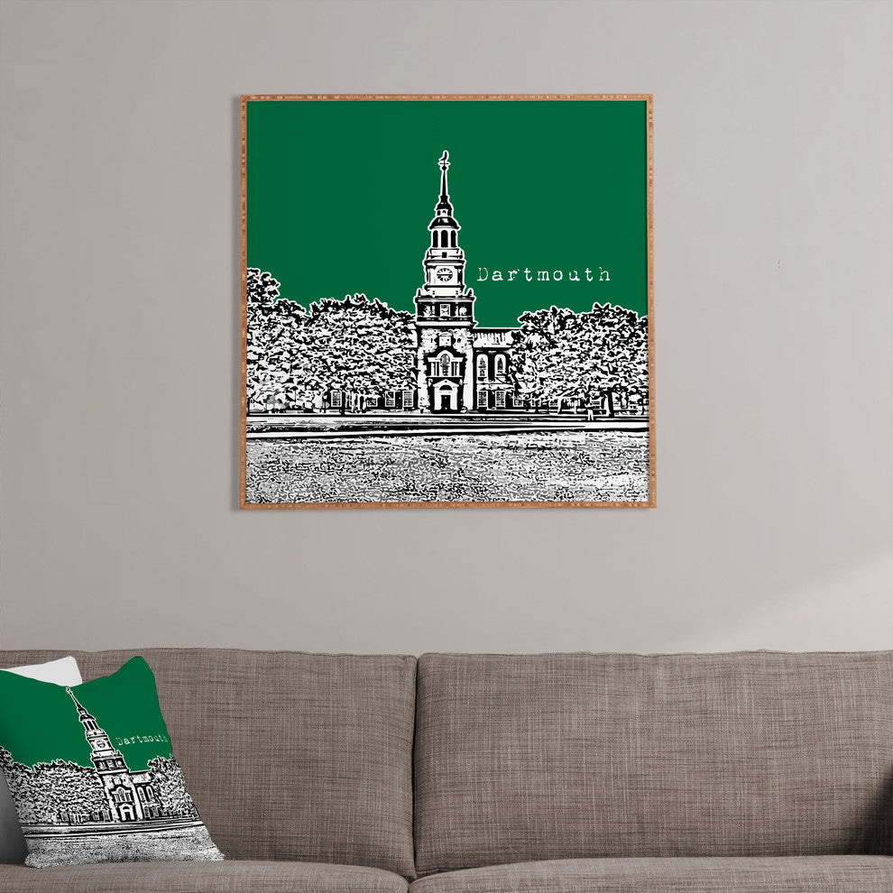 Deny Designs Bird Ave Dartmouth College Green Framed Wall Art