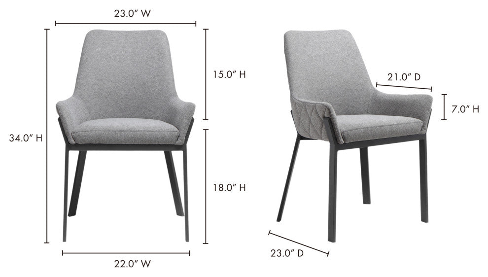 Contemporary Lloyd Dining Chair - M2 - Grey