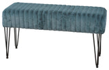 Serenta Super Mink Ottoman, Dark Teal, 46''x16''x22''
