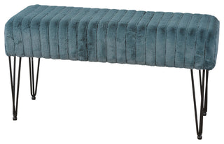 Serenta Super Mink Ottoman, Dark Teal, 46''x16''x22''