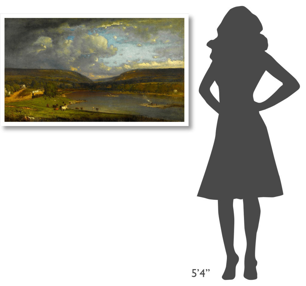 "On the Delaware River, 1861-1863" Digital Paper Print by George Inness, 46"x28"