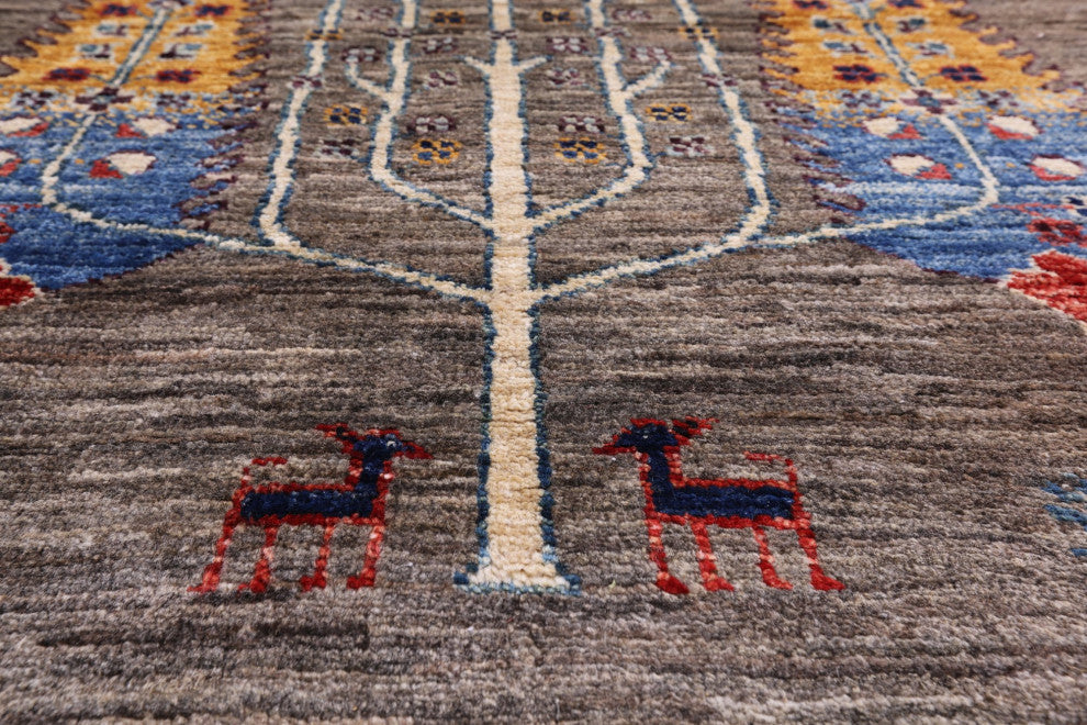 4' 10" X 6' 6" Tribal Persian Gabbeh Handmade Rug Q5278