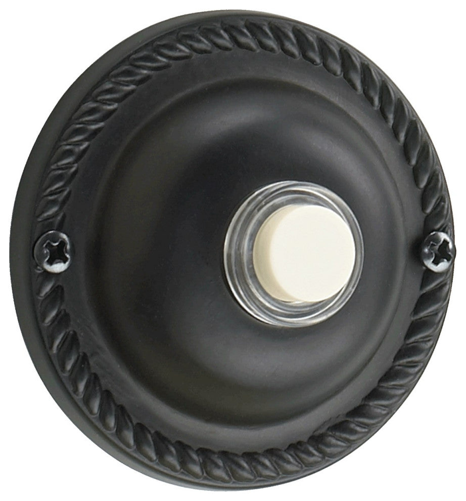 Quorum Door Chime Button, Round, Old World