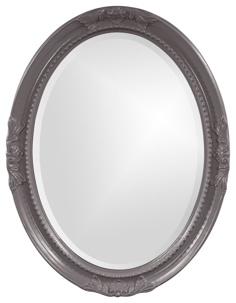 Queen Ann Mirror, Charcoal Gray