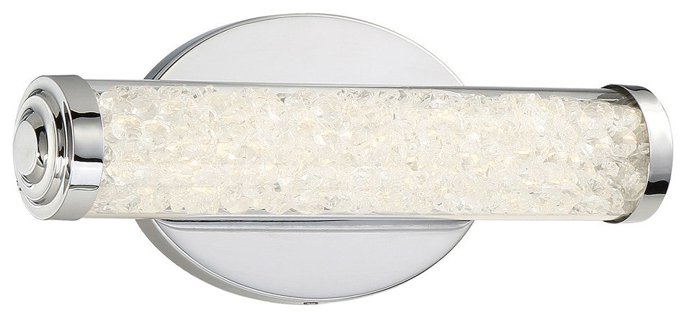 George Kovacs LED Bathroom Vanity Light, Chrome With Crystals