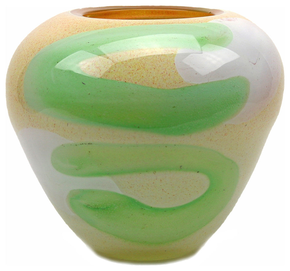 Capri Vase Yellow Green Opal