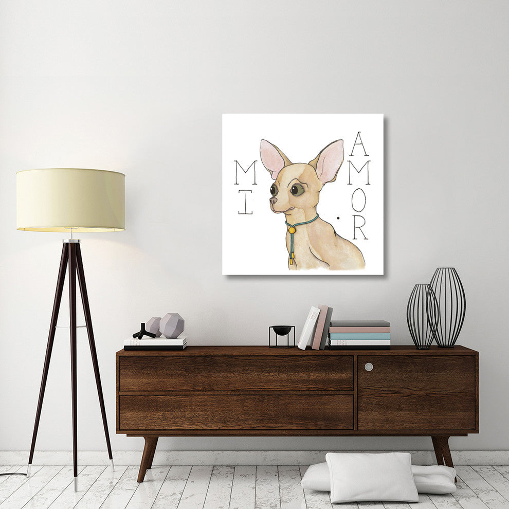 "Puppy Love Chihuahua Color" Digital Paper Print by Elyse DeNeige, 38"x38"