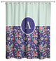 Monogram Floral Shower Curtain, A