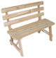 Traditional Cedar Backed Bench, Unfinished, 5 Foot