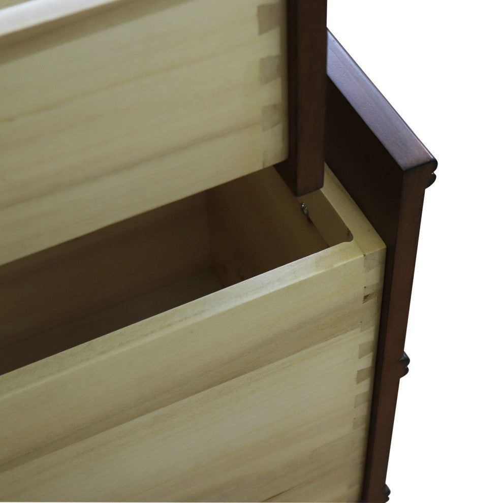 48" Double Sink Vanity, Walnut Finish - Cabinet Only