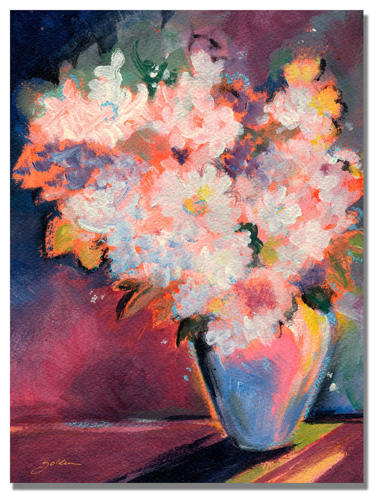 'Bouquet with White Blooms' Canvas Art by Sheila Golden