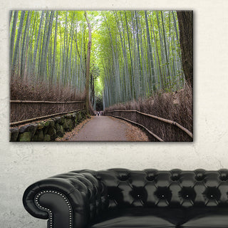 "Arashiyama Bamboo Path Japan" Forest Canvas Wall Art Print, 40"x20"