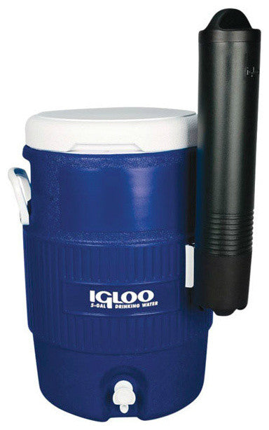Igloo 42026 Beverage Cooler With Cup Dispenser, 5 gal., Blue