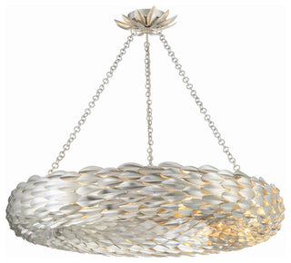 Crystorama Lighting Group 538 Broche 8 Light 34"W Wrought Iron - Matte White