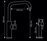 Mitu Faucet With Side Sprayer, Chrome