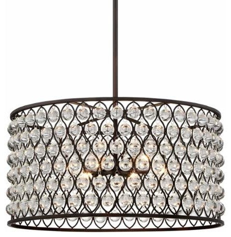 Quoizel AX2826PN Six Light Pendant Alexandria Palladian Bronze