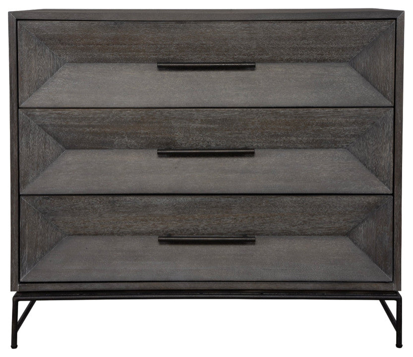 Full front view of the three-drawer chest on white background; no text; drawers closed.