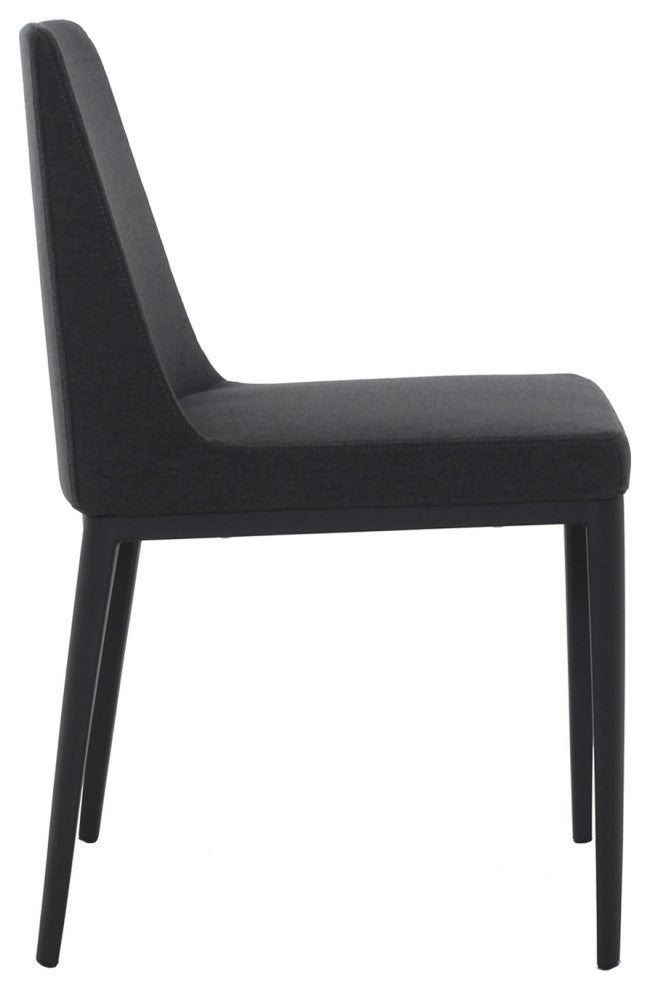 Elite Living Avenue Modern Upholstered Dining Chair/Side Chair, Dark Gray