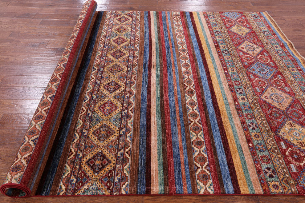 Hand Knotted Khorjin Super Kazak Wool Rug 6' 7" X 9' 11" Q5510