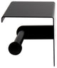 ALFI brand ABTPC66-BLA Black Matte Stainless Steel Toilet Paper Holder w/ Shelf