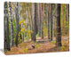 Green Fall Forest with Thick Woods, Modern Forest Canvas Art, 40"x30"